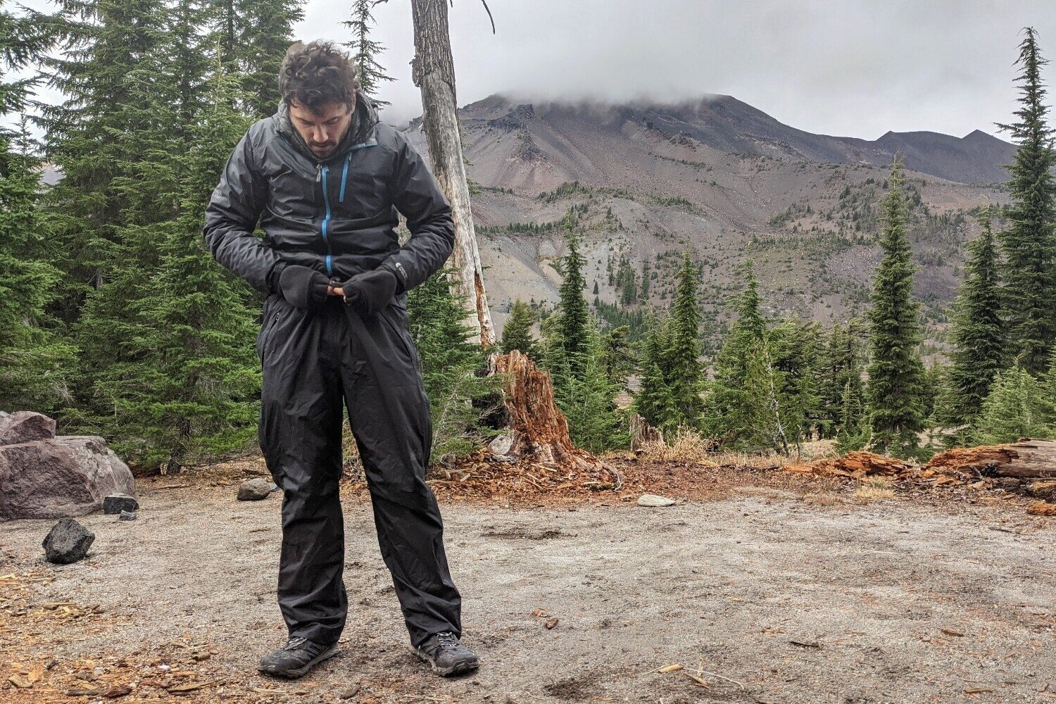 The REI Rainier Full-Zip Pants are an affordable 2.5-layer rain pant.