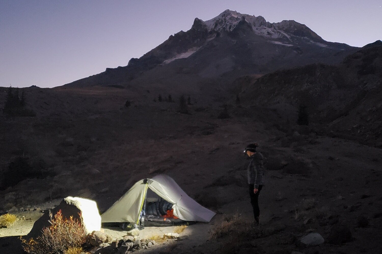 The super bright Fenix HM50R is great for dark and cold backpacking trips in fall and winter.
