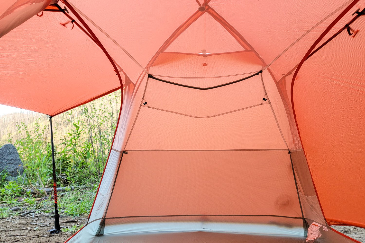 View from inside of the Big Agnes Copper Spur HV UL2