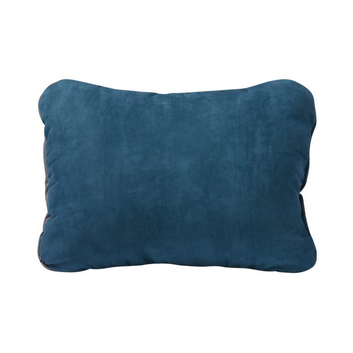 Small blue backpacking pillow