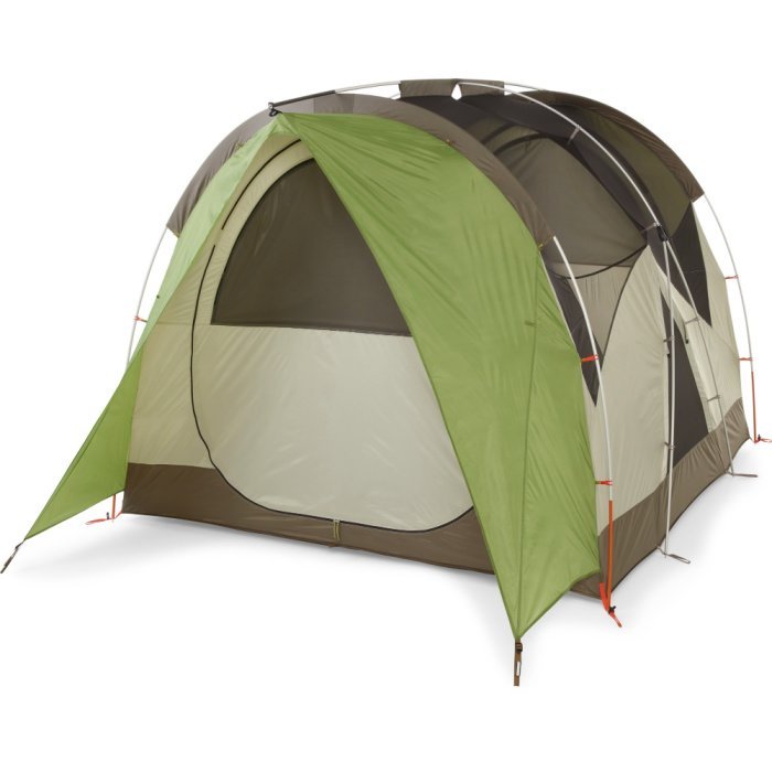 Green and tan tent