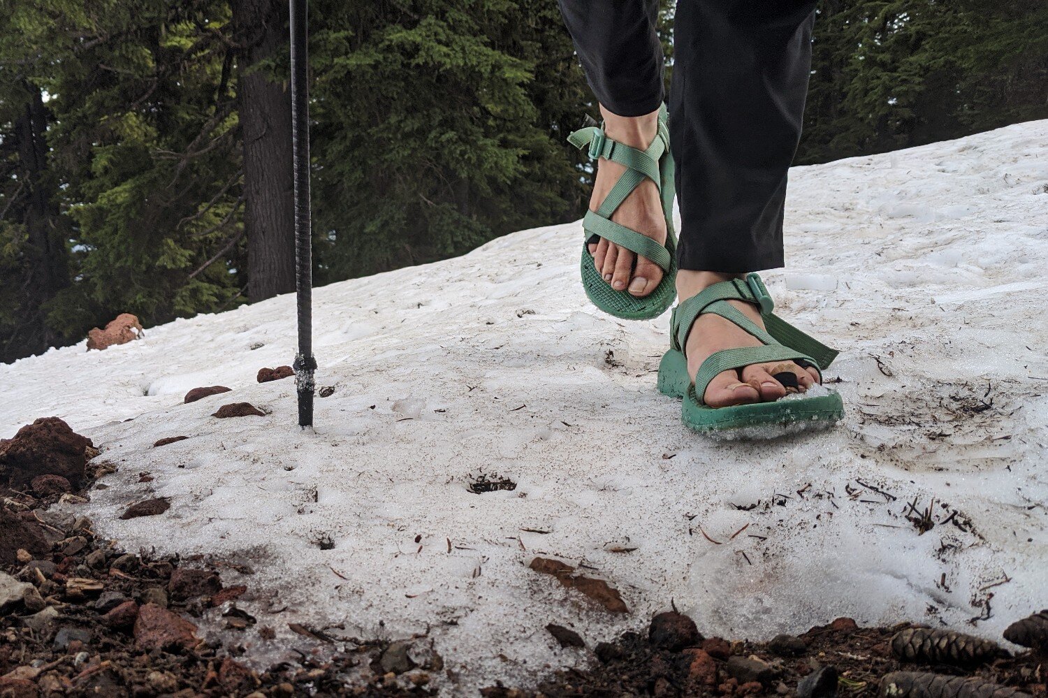 Don’t let the cold keep you from giving hiking sandals a try!