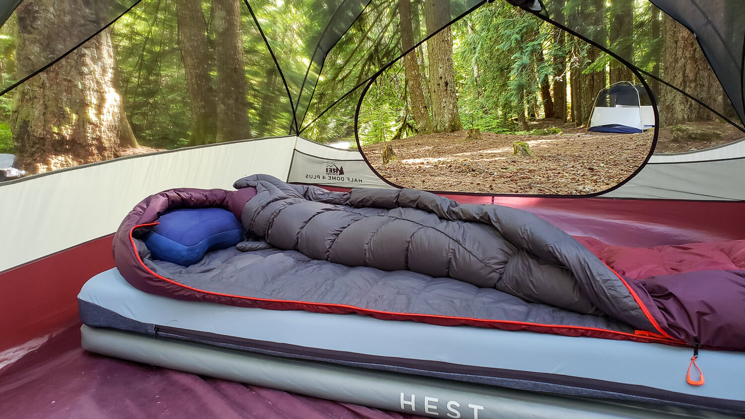 The HEST Sleep System Sleeping Pad is one of the most luxurious camping mattresses we’ve ever used.