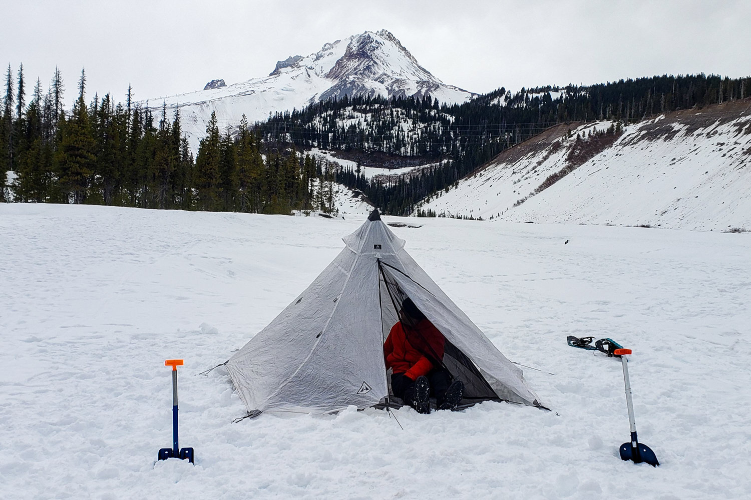 The Hyperlite Mountain Gear Ultamid 2 is the only 4-season tent on our list, and it provides the best weather protection of any ultralight tent we’ve tested.