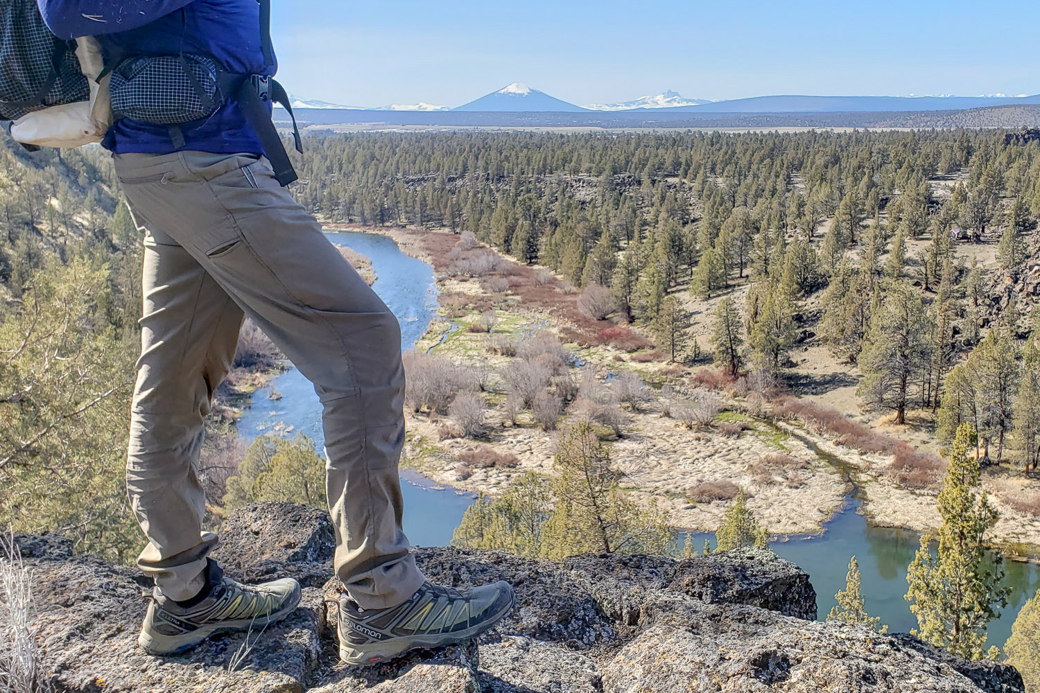 The Kuhl Deceptr Pants are comfy and stretchy for the trail, and stylish for wearing around town.