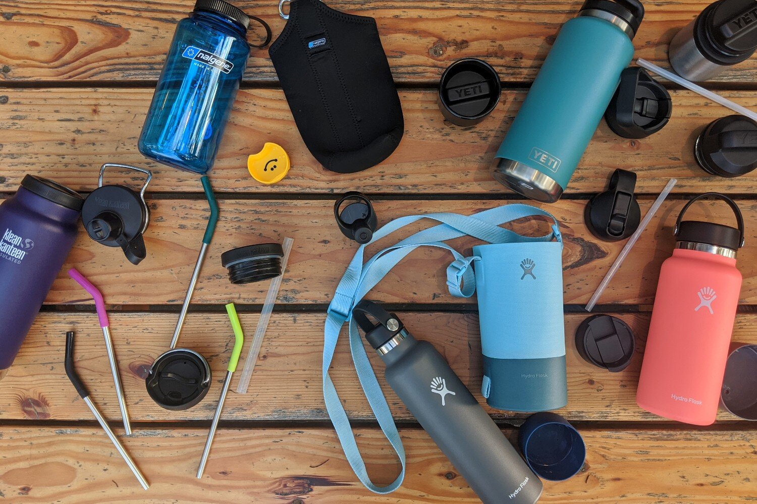 We love water bottles that can adapt to various situations with interchangeable lids and accessories.